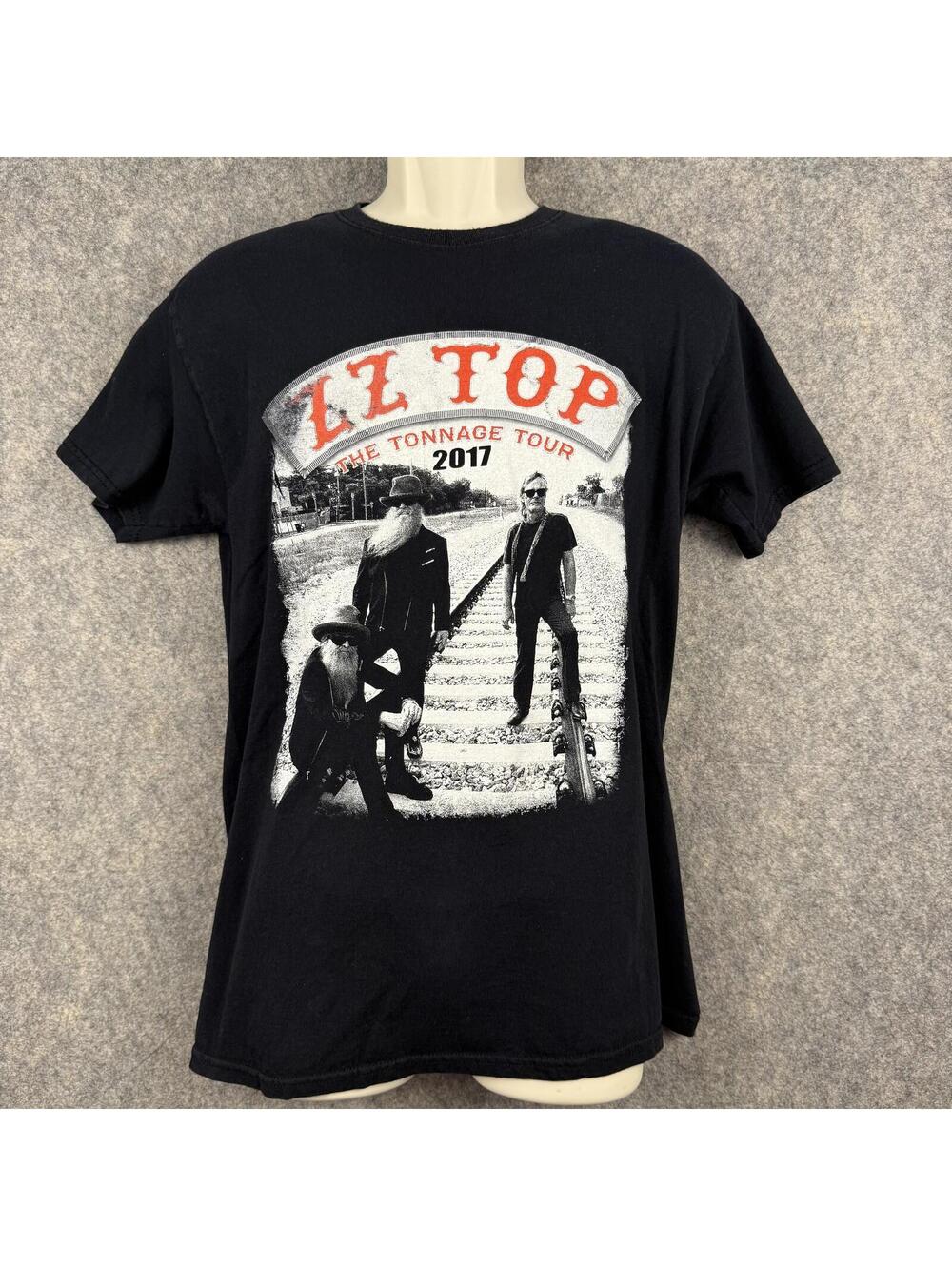 ZZ Top The Tonnage Tour 2017 T Shirt Black Adult Medium Music Concert Rock 514